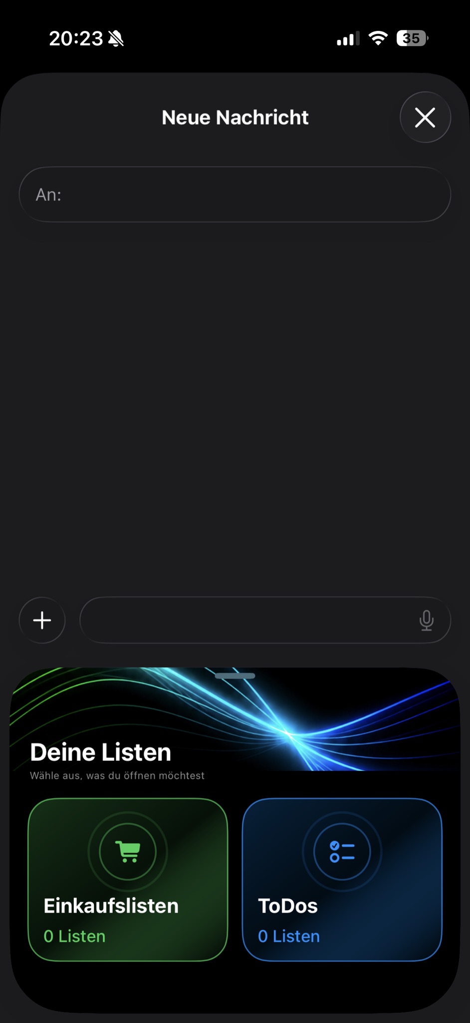 ClearList in einer iMessage-Unterhaltung