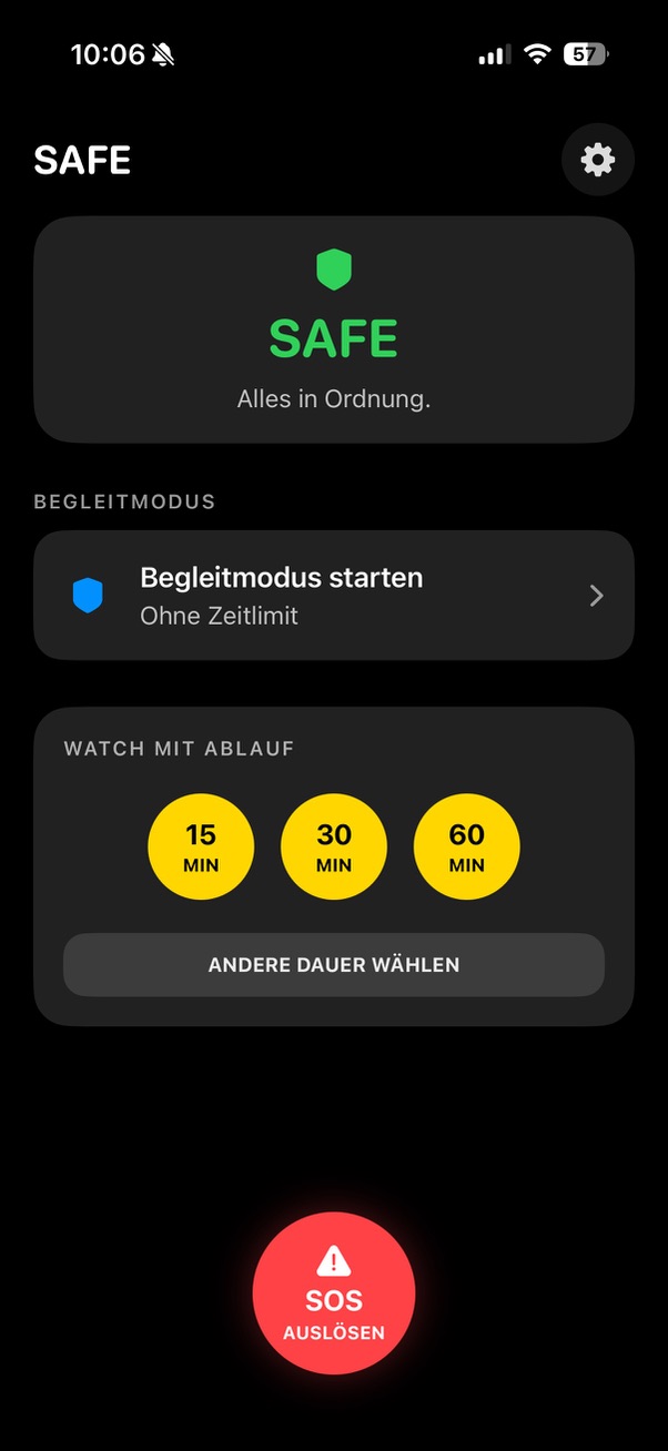SAFE auf dem iPhone
