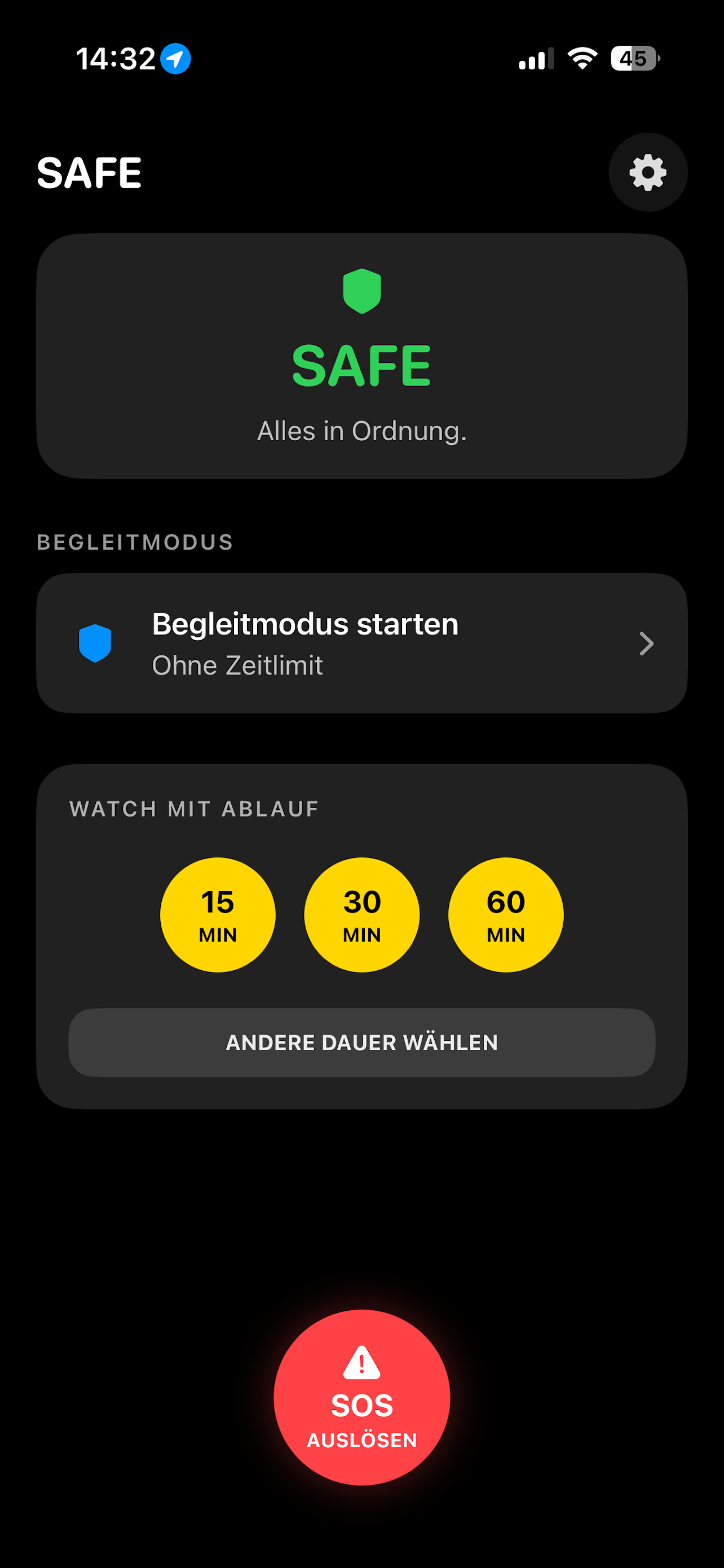 SAFE auf dem iPhone